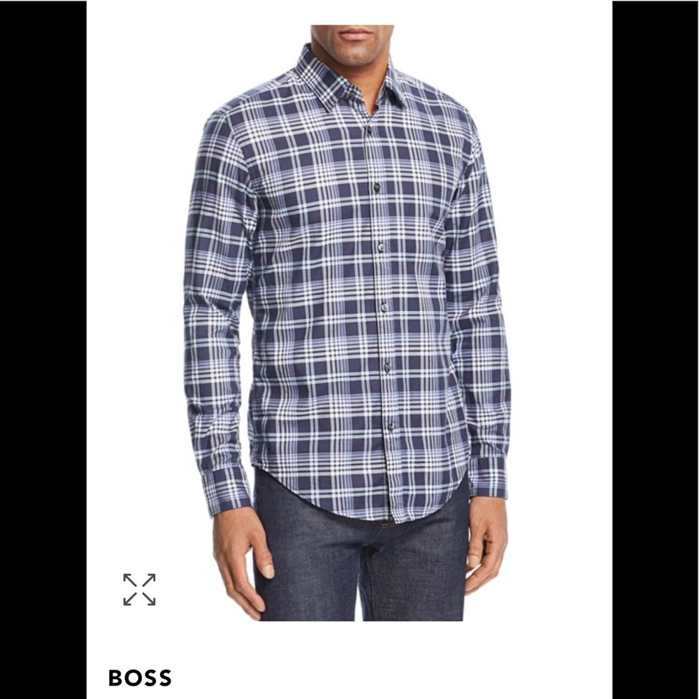 Hugo Boss plaid slim fit xl men’s shirt